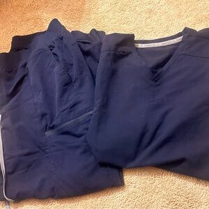 Fabletics Navy Blue Scrub Set